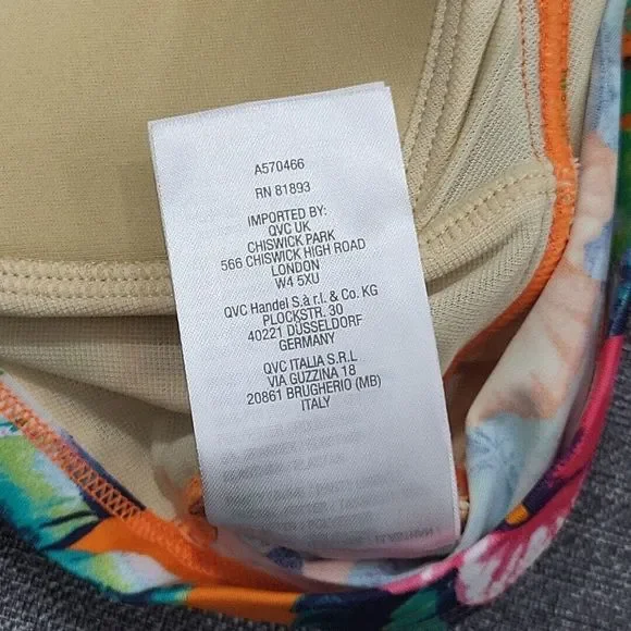 Denim Co Beach Twist Front Trendy Printed Modern Swim Dress Petite 18WP Plus Sz - Picture 7 of 8